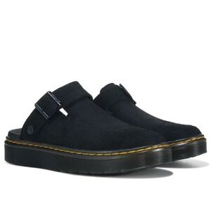 Dr. Martens Black Suede Slip-On Loafers